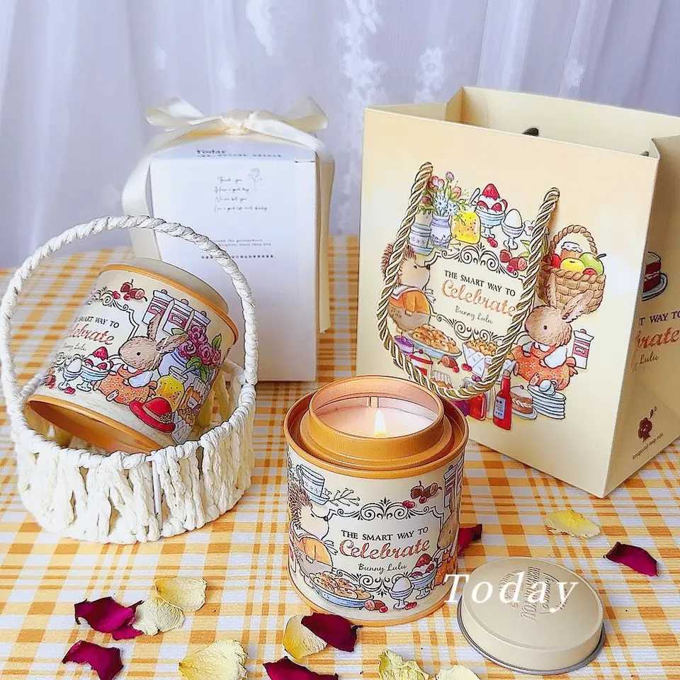 Rabbit Aromatherapy Candle Gift Box Creative Cute Smokeless Candle Romantic Atmosphere Student Girl Heart Birthday Gift W250704