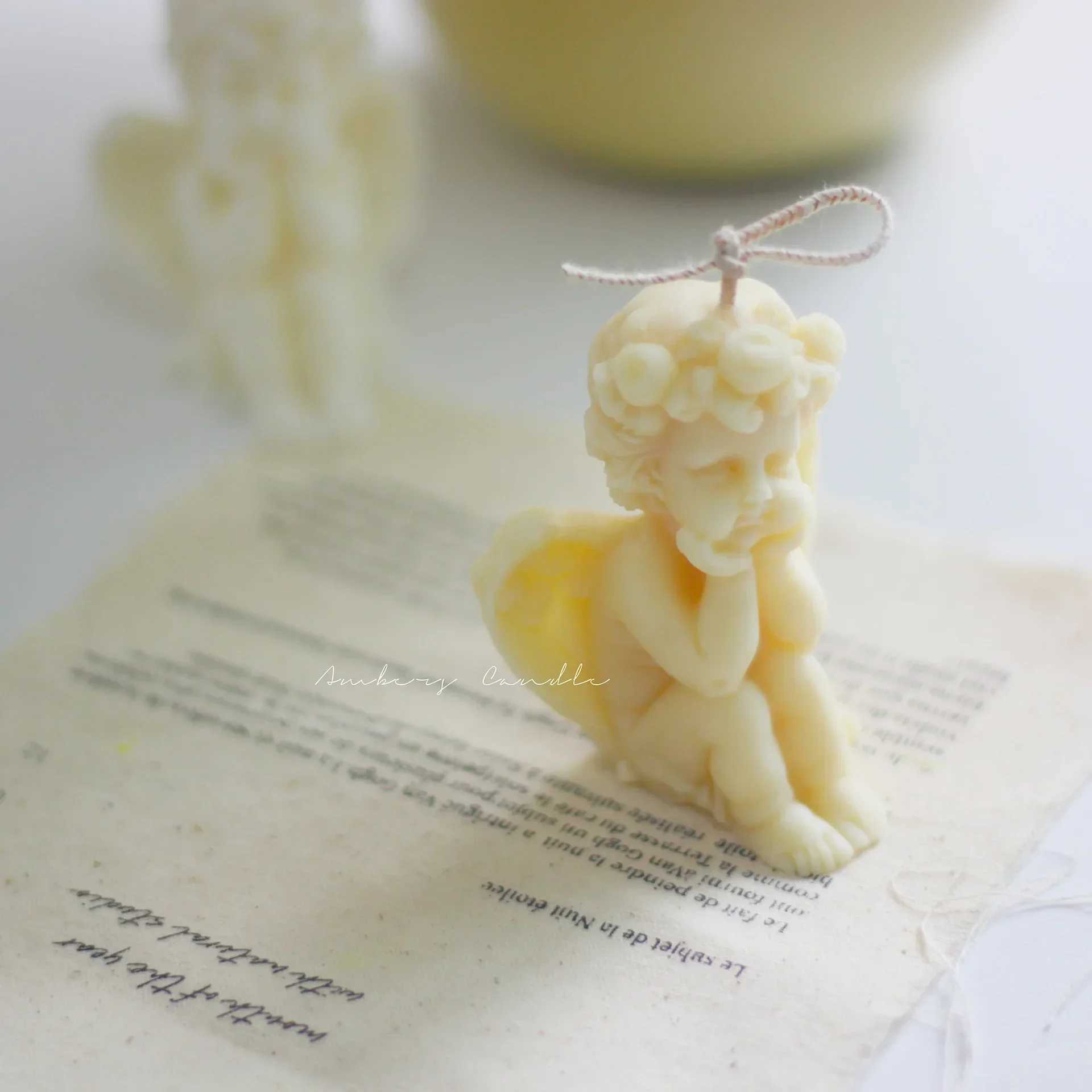 ute Candles Cupid Angel Scented Candle Ins Small Art Decorative Aromatic Candles Home Fragrant Decoration Candle Posing Props W250704