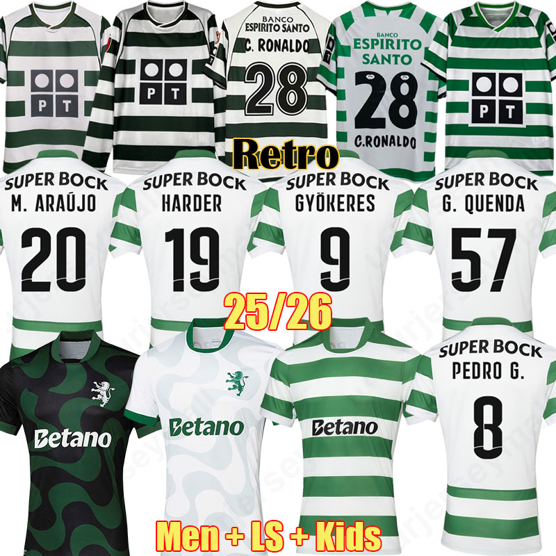 24 25 26 LISBONS Sporting Clube de C. RONALDO soccer jerseys Lison GYOKERES Retro 2002 2003 2004 2005 Lisboa 2025 2026 PEDRO G. HARDER GENY kits camisa de futebol maillot