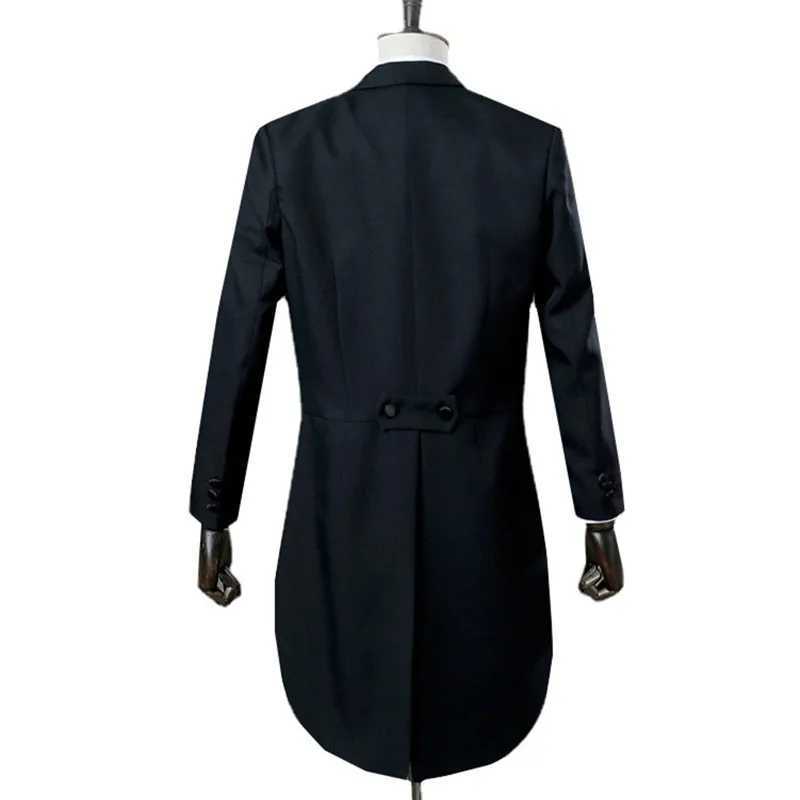 British Style Men Court Tuxedo 2 Piece Black / White Fashion Minimalist Mens Business Wedding Party Suit Jacket and Pants X250704