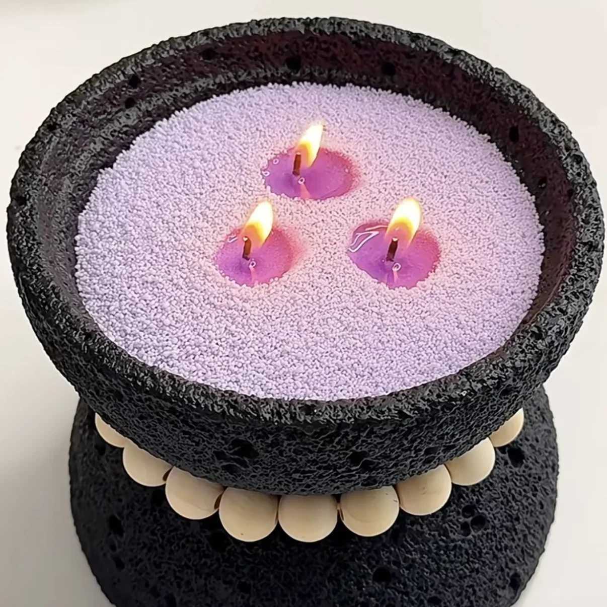 Multiple Colors Sand Candle DIY Set Reusable Pearled Candle High-capacity Floating Candles with Wooden Wicks Home Decor W250704