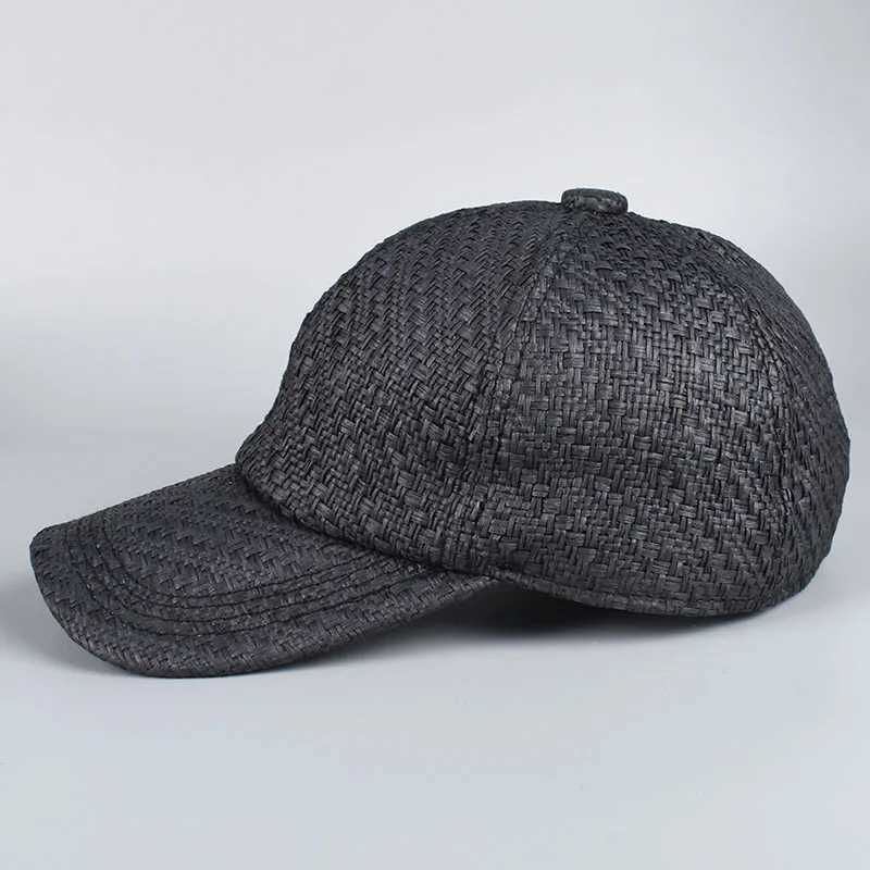 Straw Sun Hat Men Wen Summer Baseball Cap New 2025 Fashion Black White Dad Truckers Hat Snapback Caps M X250704