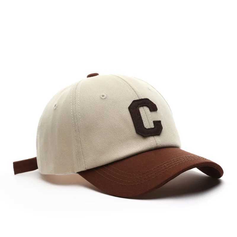 Baseball Cap for Wen Men Hat Fashion Letter C Patch Hat Summer Sun Visors Caps Color Block Design for Casual Wear X250704