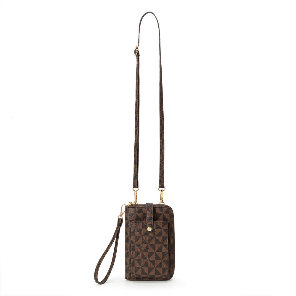 Lacel Urwebin bags Women's Long Printed Zipper Phone Multifunctional Clutch Multi-Card Wallet Mini Crossbody Small Bag