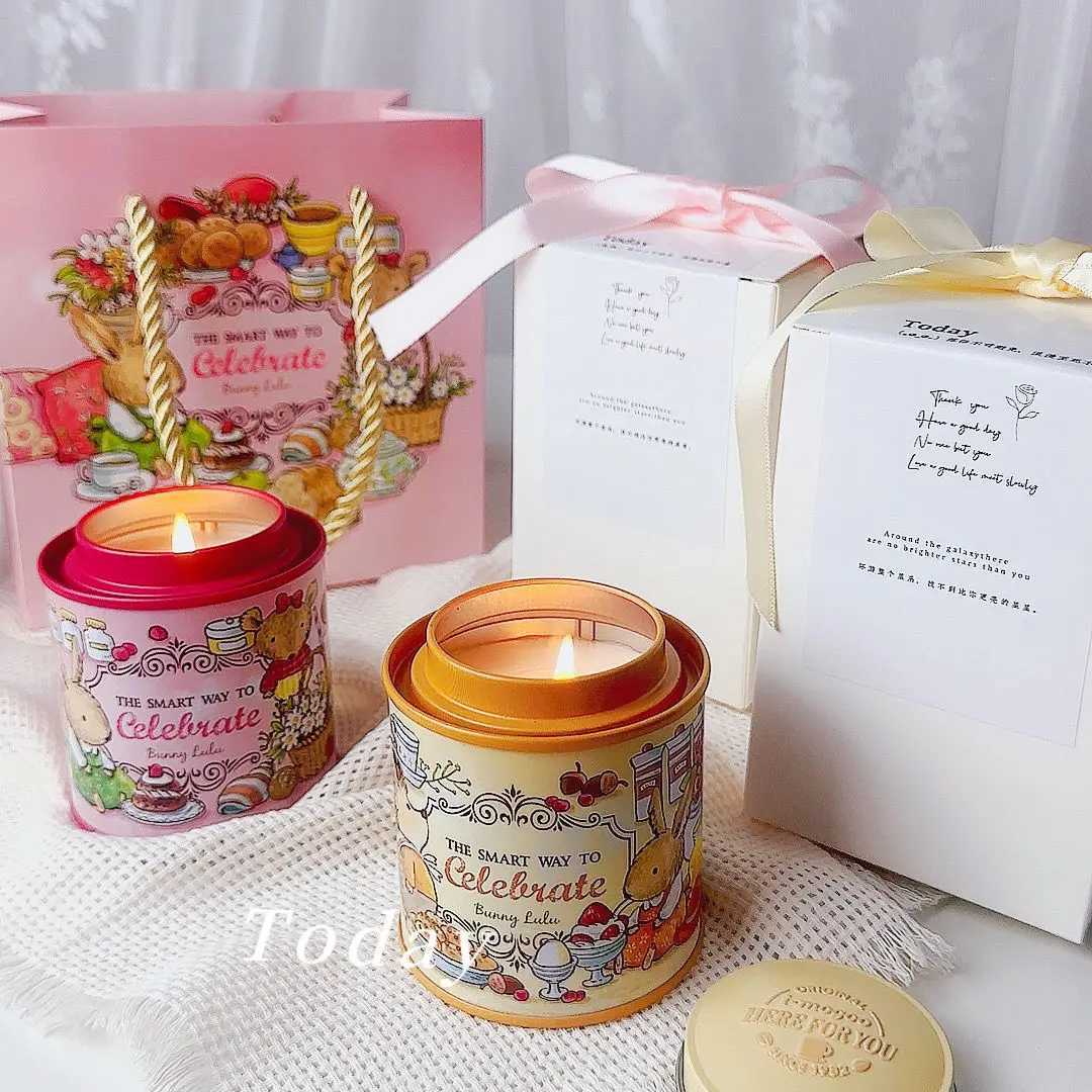 Rabbit Aromatherapy Candle Gift Box Creative Cute Smokeless Candle Romantic Atmosphere Student Girl Heart Birthday Gift W250704