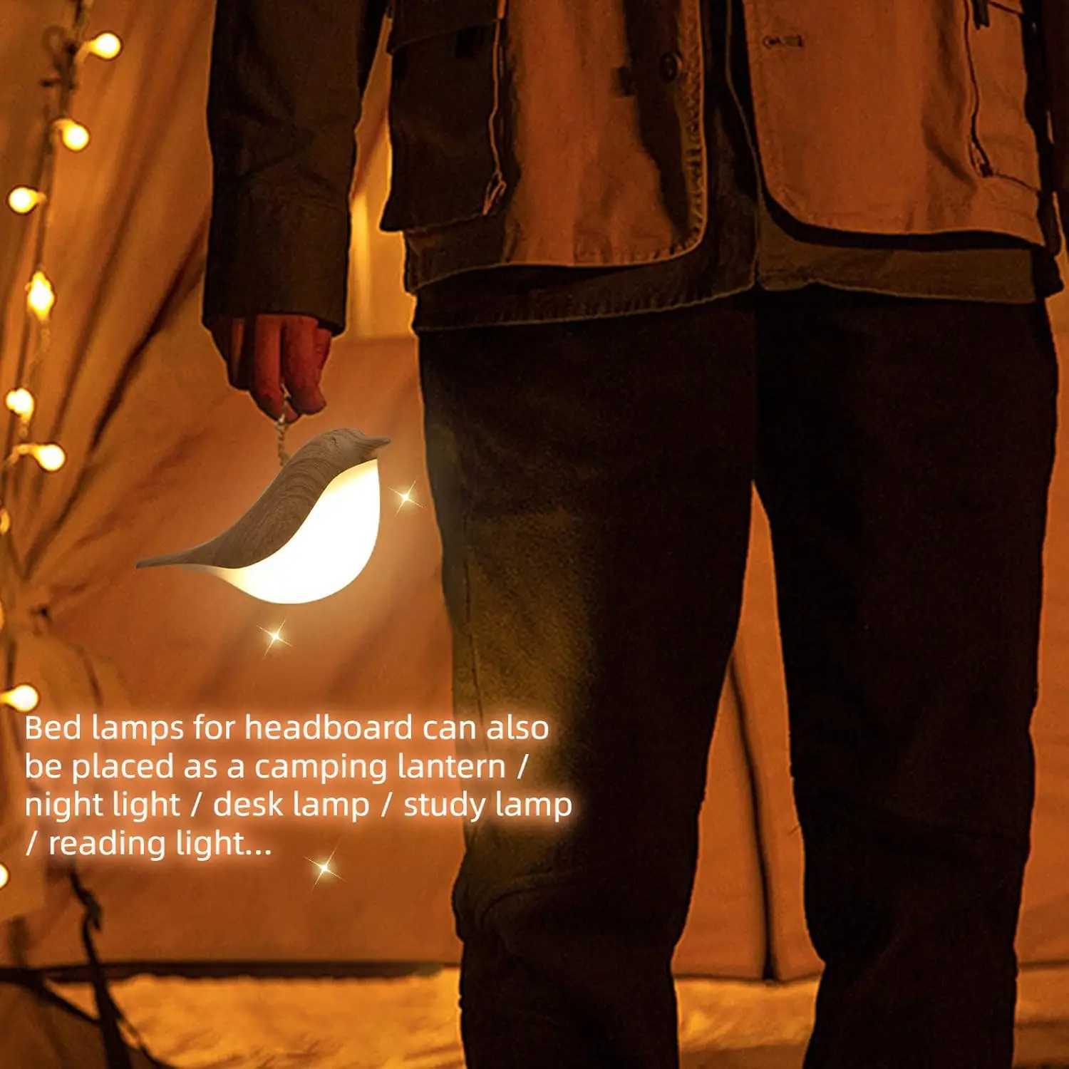 3 Colors Magpie Bird Night Lights Dimmable Charging LED Touch Controlled Lamp Aromatherapy Decoration Atmosphere Desk LightingXJ250703