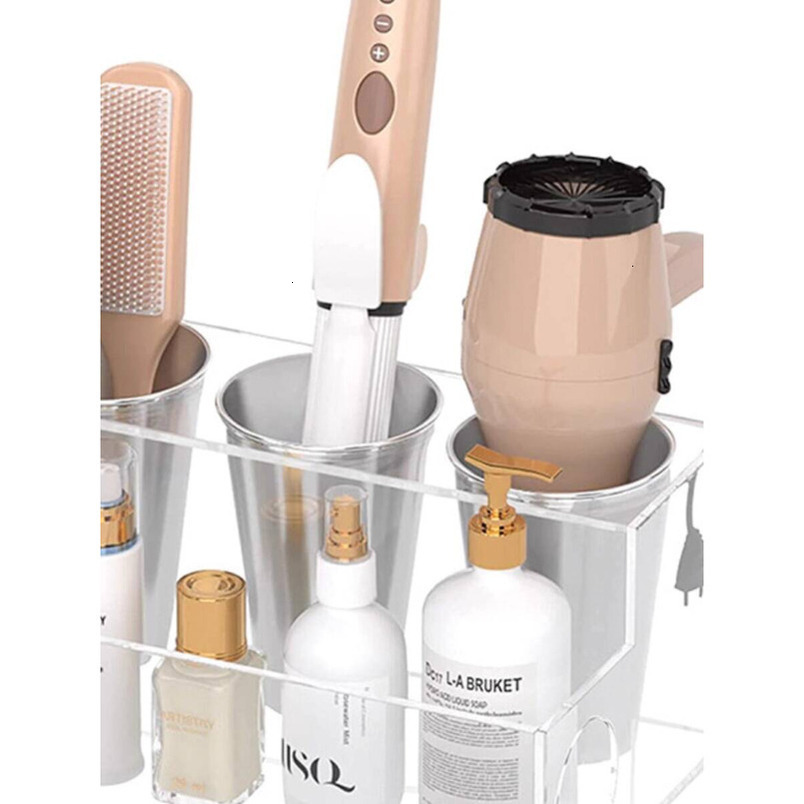 Acrylic Dryer Storage Rack Bathroom Toiletries Organizer Home Hair Care Tools Makeup Box