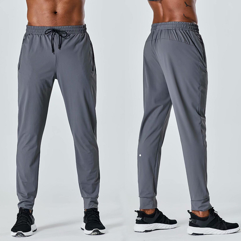 Mens Jogger Long Pants Sport Yoga Outfit Gym Zipper Pockets Sweatpants Jogging Pants Mens Casual Elastic Waist Fitness Size M-3XL LLLM622