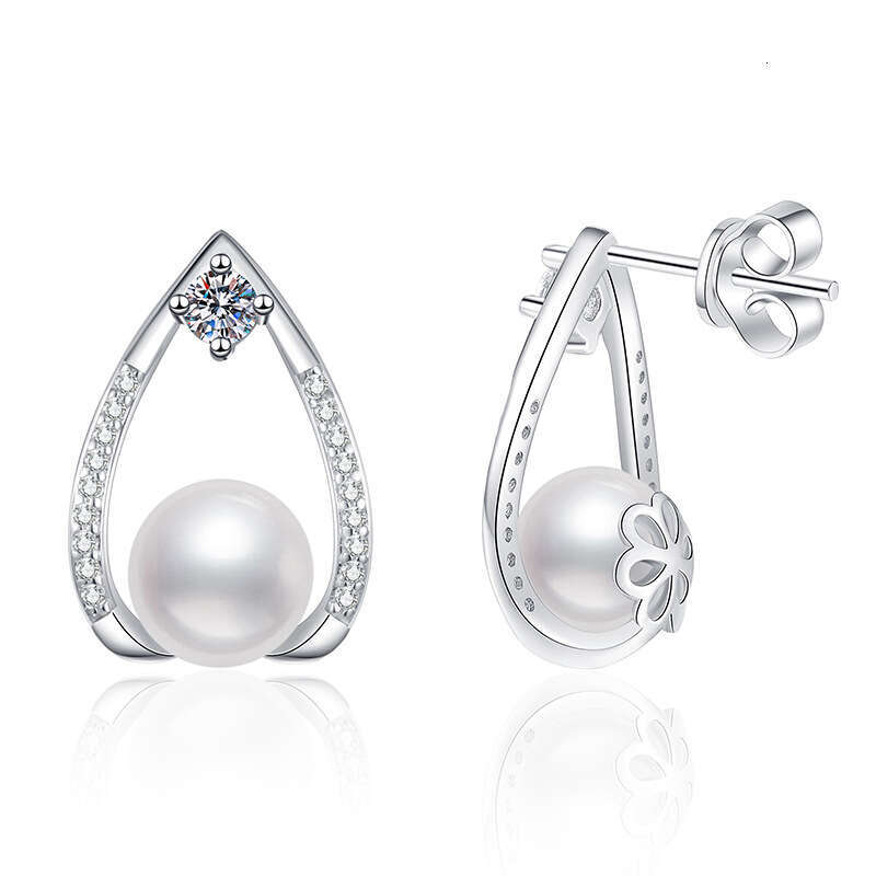 Hot S925elling MoiS925S925anite S925 S925terling S925ier Natural FreS925hwater Pearl French S925tyle Elegant High-end EarringS925 1c2
