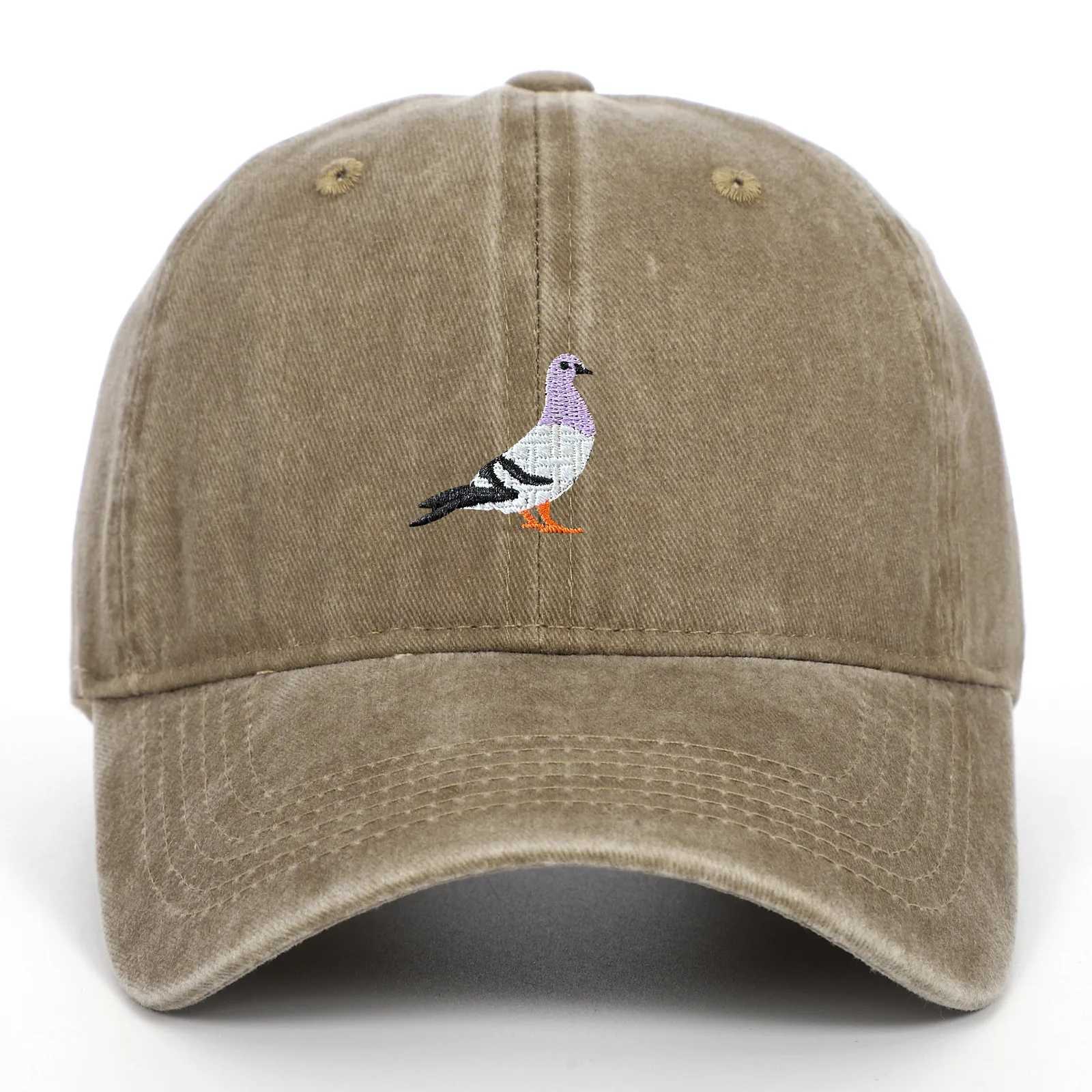 Men and wen summer sun hat outdoor sun protection pigeon embroidered baseball hat ins versatile casual baseball cap X250704