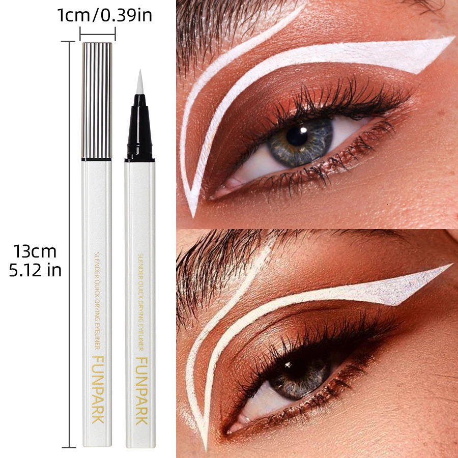 1PC Matte Liquid Eyeliner Waterproof Long Lasting Eye Pencil White Eye Liner Lying Silkworm Pen Makeup For Eyes Wonmen Cosmetic 250704