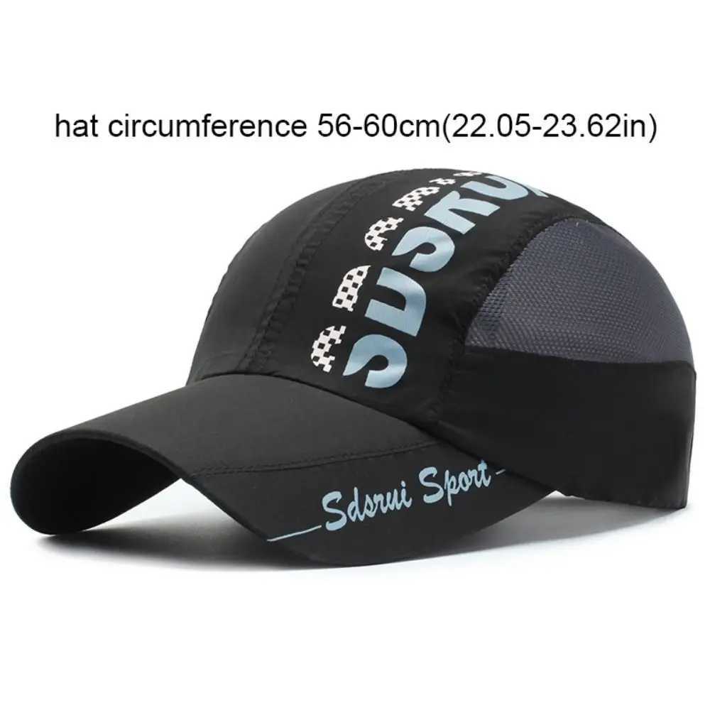 Breathable Quick Drying Quick Drying Hat tra Thin Letter Sunshade Baseball Hat Sun Hat Peaked Cap Mesh Baseball Cap Summer X250704