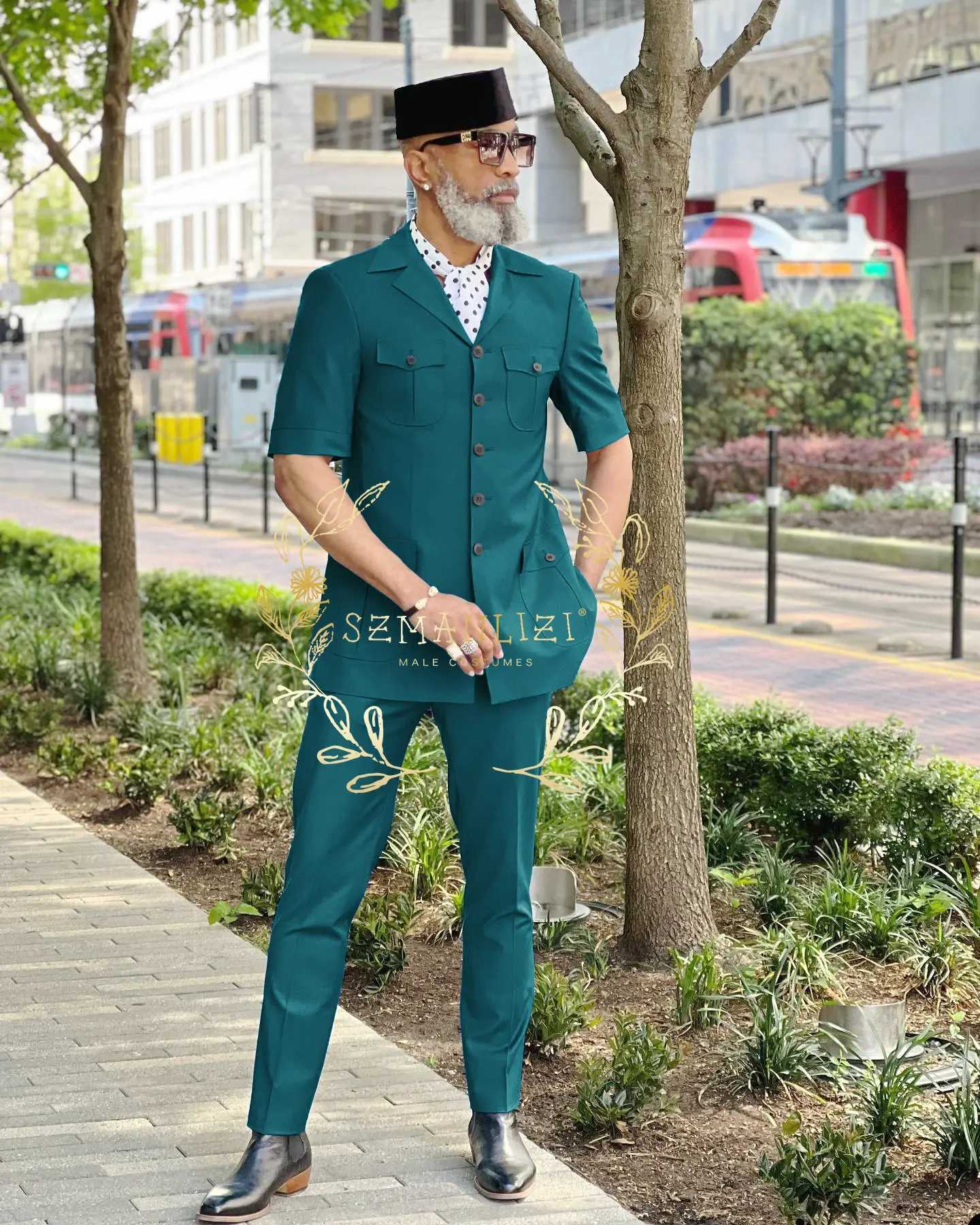 Summer Mens Suits Beige Wedding Blazer Short Sleeve Notched Lapel Slim Fit 2 Piece Jacket Pants Casual Beach Costume Homme X250704