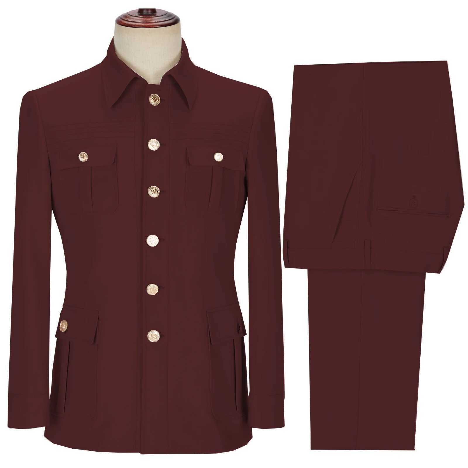Fashion Mens Suit 2-Piece Set Single Breasted Jacket Business Casual Suit Coat Work Interview Coat (Blazer+Pants) X250704