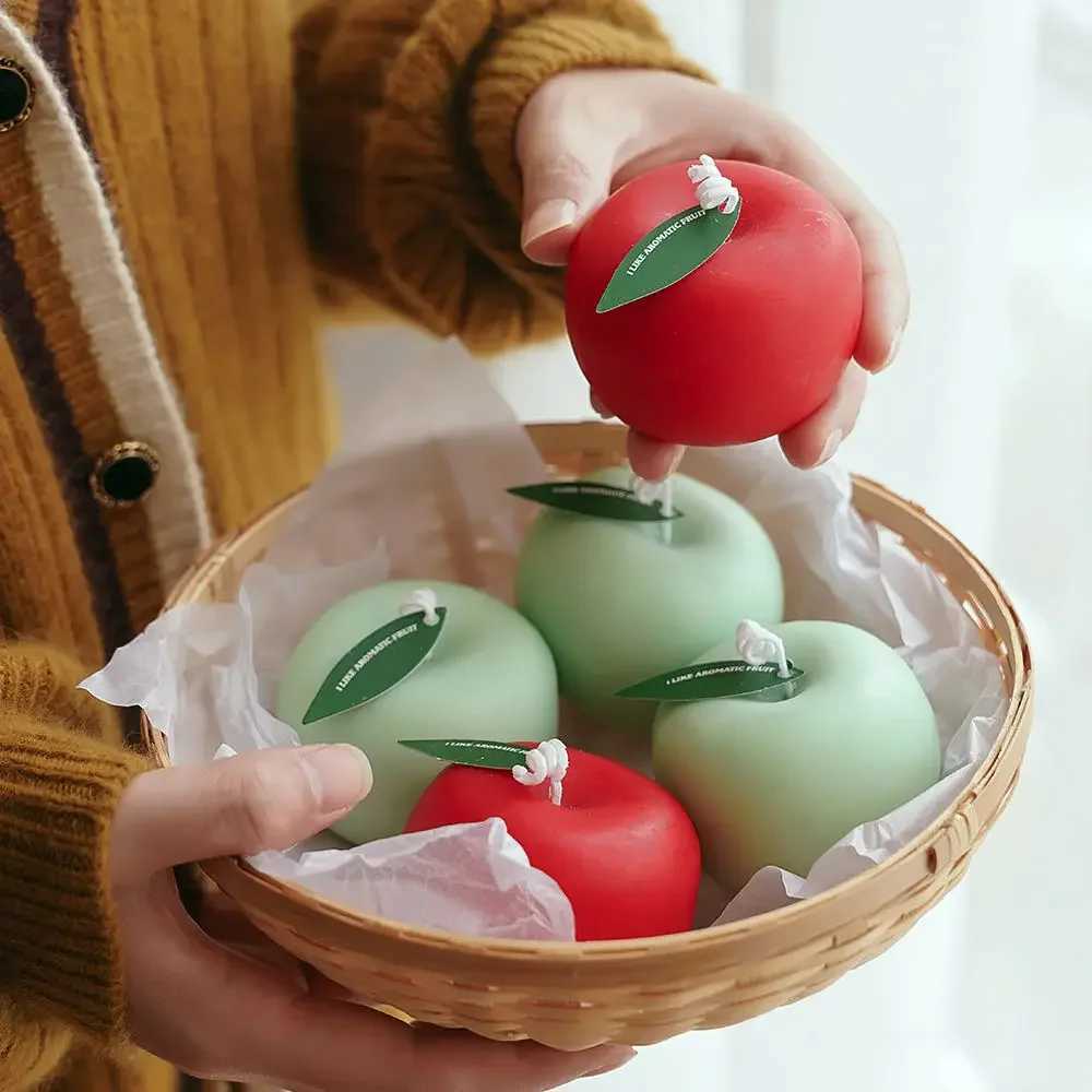 Apple Candle Aromatherapy Gift Box Candle Styling Gift for Teachers Candle Blessings Creative Photography Props Decoration W250704