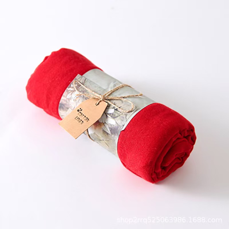 K1228 Solid color cotton and linen scarf for women Spring and summer travel vacation sun protection shawl soft and thin headscarf long silk scarf tren
