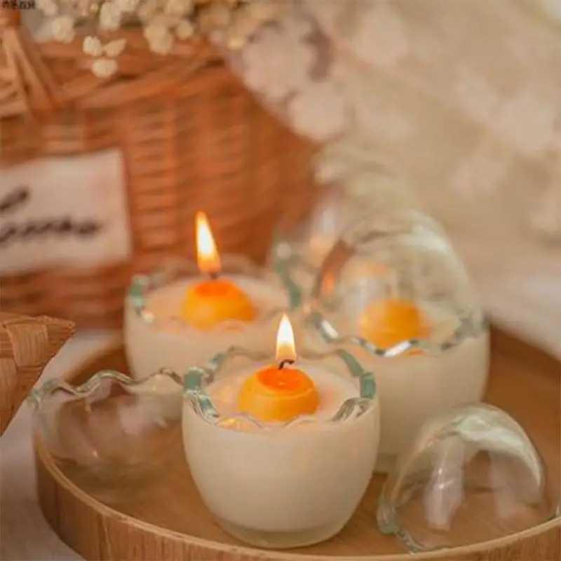 Ins Style Handmade Eggshell Candle Aromatherapy Broken Egg Art Niche Design Candle Home Decoration Birthday Gift for Classmates W250704
