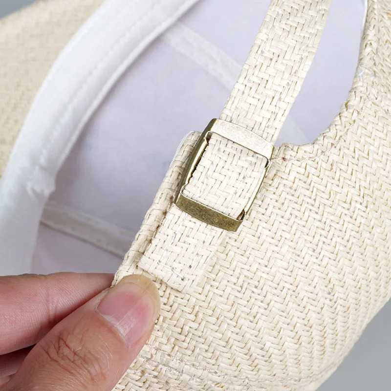Straw Baseball Cap Men Wen Summer Sun Hat New 2025 Coconut Tree Letter Print Beach Sun Protection Visors Snapback Mens caps X250704