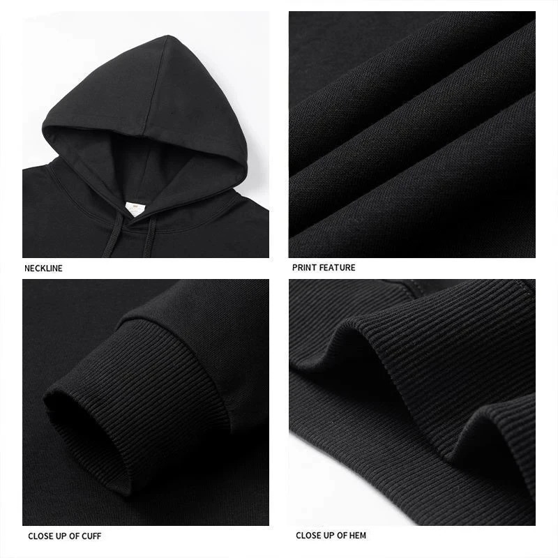 100% Cotton Mens Hoodies American Letter Hip Hop High Street In Sweatshirts Autumn Y2K Couple Vintage Oversize 250704