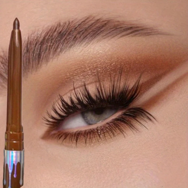 Smooth Eyeliner Gel Pencil Waterproof Long-lasting Ultra-fine Natural Soft Non-Smudge Black Brown Eyeliner Pen Makeup for Eyes 250704