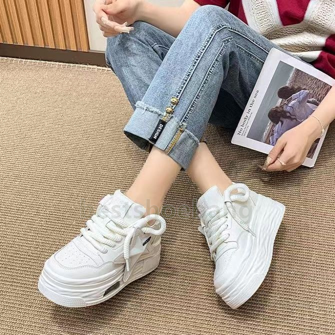 new spring autumn sneakers thick-soled trainers designer shoes womens comfort casual fashion non-slip height increasing durable walking women shoes