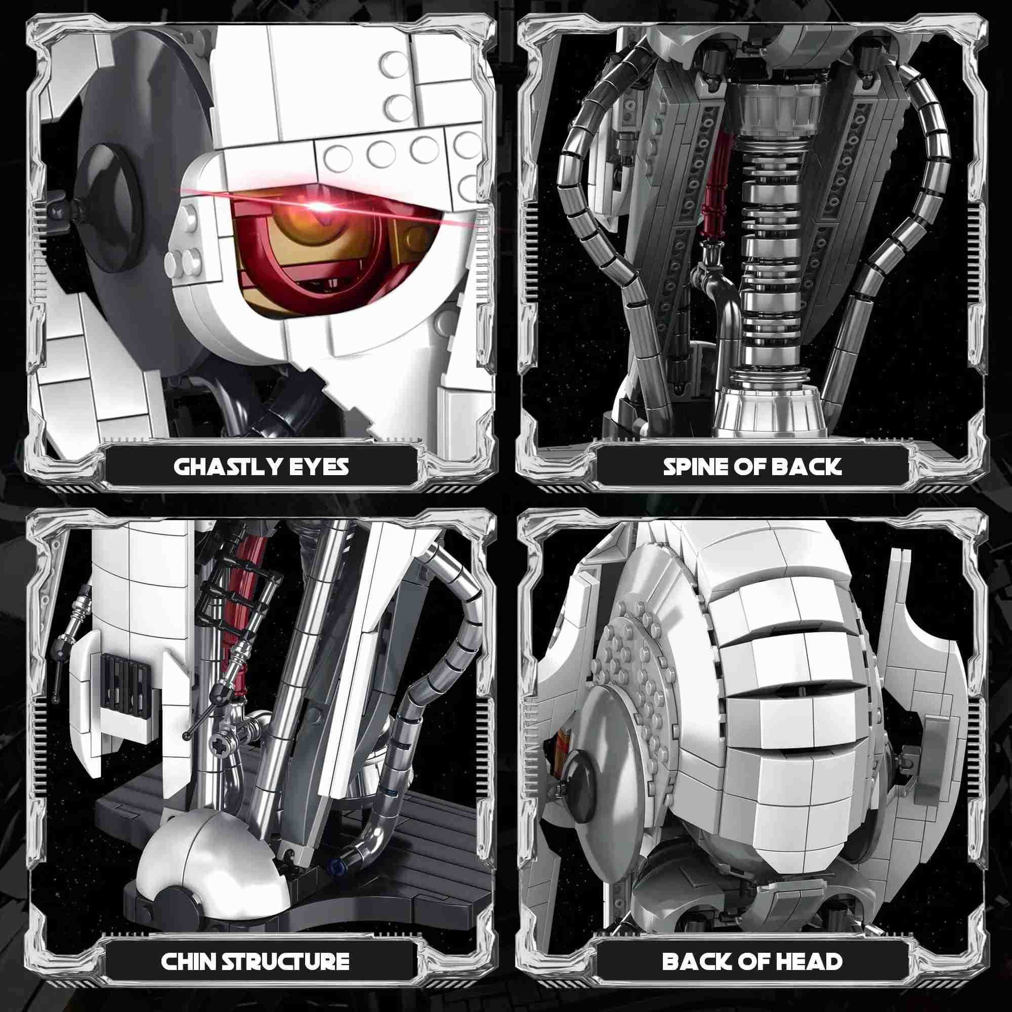 DISNEY 788pcs MOC Idea General Grievous Helmet Building Blocks Bricks Model Helmet Collection Assembling Toys for Children Adults Gift W20250704