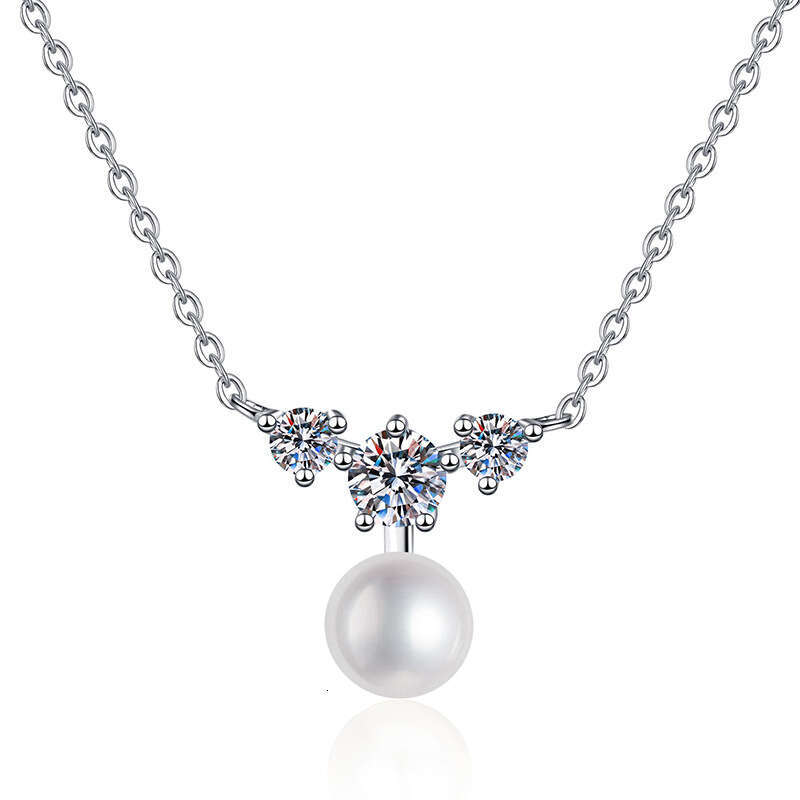 MoiS925S925anite Natural FreS925hwater Pearl Korean and JapaneS925e S925tyle VerS925atile Pendant S925terling S925ier Necklace for Women 3a5