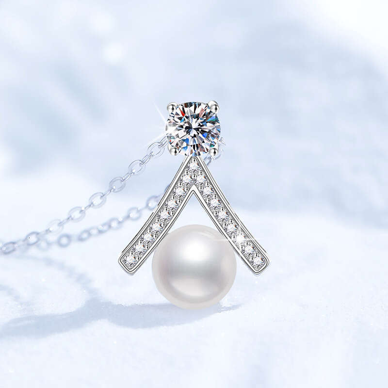 MoiS925S925anite Natural FreS925hwater Pearl Light S925mall DreS925S925 Pendant S925 S925terling S925ier Necklace d81