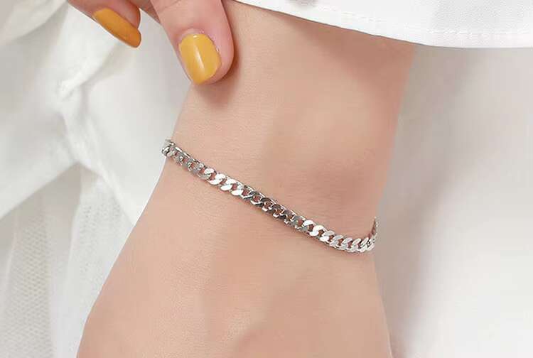 R.Gem. Italian Cuban Link Curb Chain 925 Sterling Silver Bracelet for Men Women