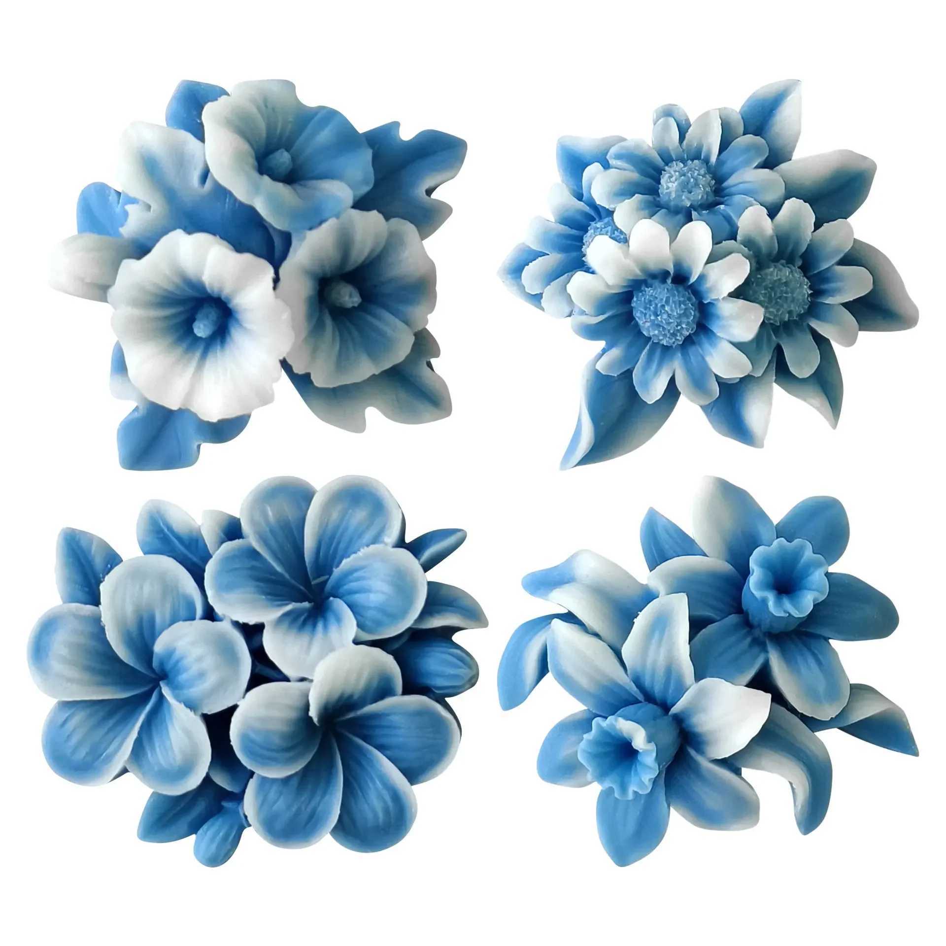 Flower Silicone Mold for DIY Aromatherapy Candles Diffuser Stones Plaster Handmade Soap Petal Resin Crafts and Home Decoration W250704