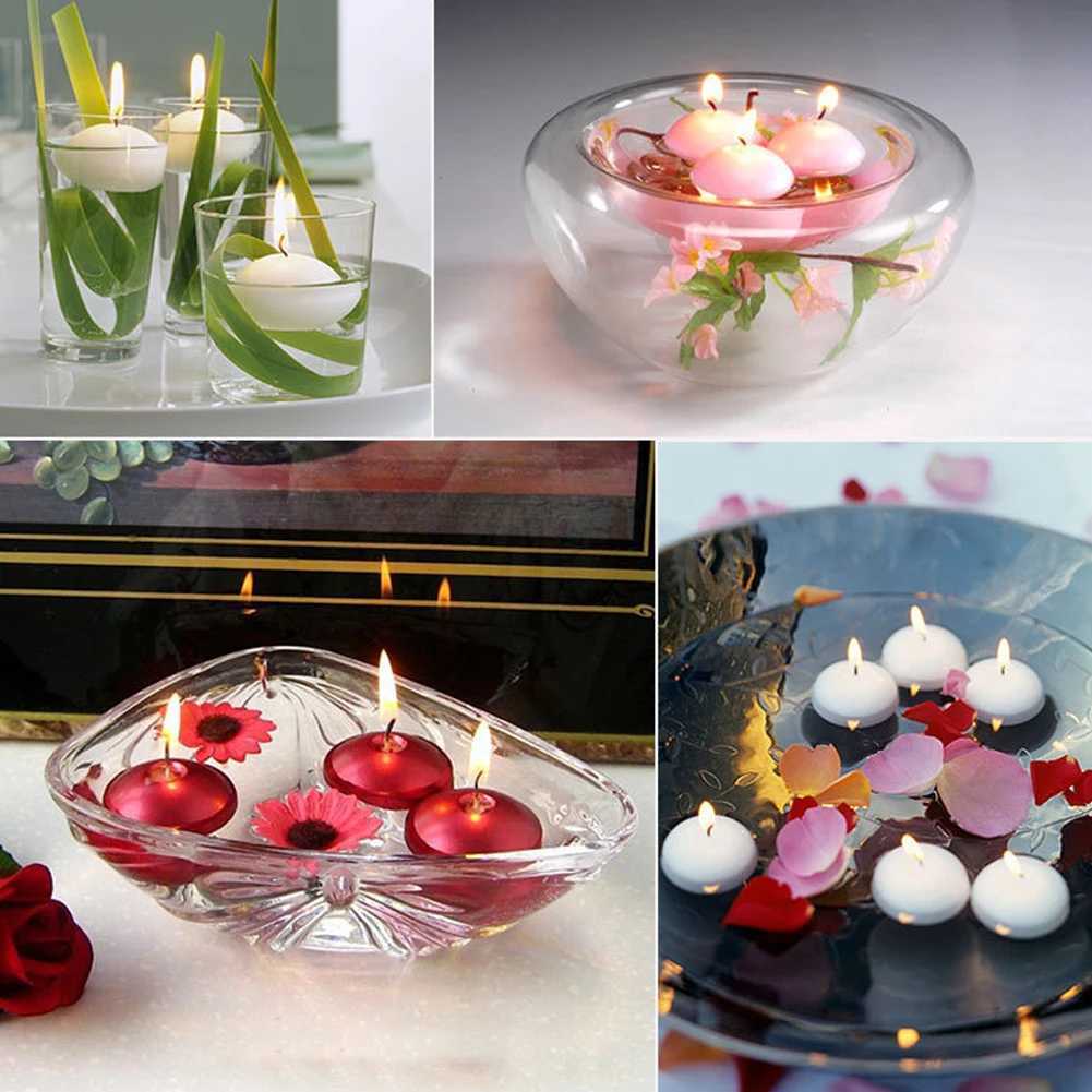 1 Pcs Wedding Floating Candles Mini Smokeless Candles Romantic Party Decoration For Events New Year Christmas Tealight Candles W250704