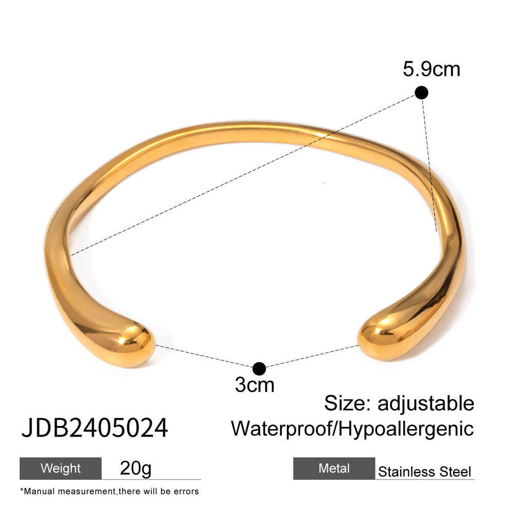 Luxury Jewelry Designer Bracelet Titanium Steel Plated 18 Gold Pearl Bracelet High End Sensation Open Titanium Steel no Fade Exquisite Versatile Daily