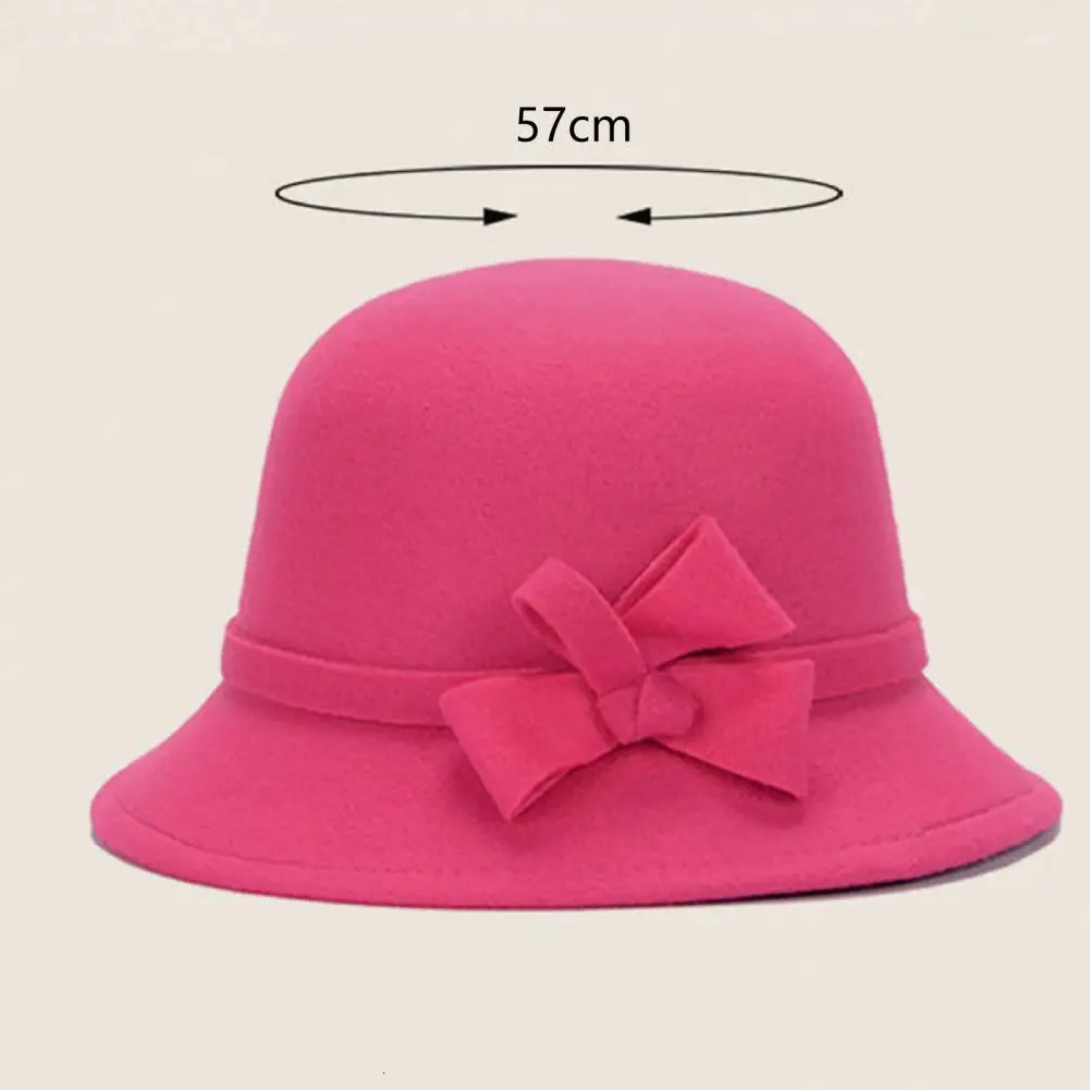 Autumn Winter Woolen Top Hat Womens British Hepburn Style Fisherman Hat Elegant And Fashionable Versatile Church Wedding 250701