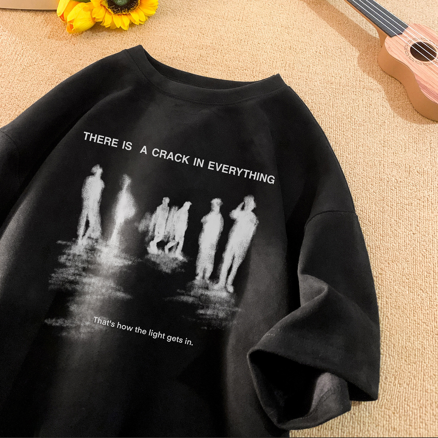 American High Street Printed Round Neck Short Sleeve T-shirt Designer Short Sleeves For Men 2025 Summer Thin High-end Trendy Brand Cool Couple Tee