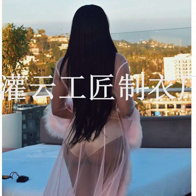 Sexy Lingerie Summer Women's Plus Size Bathrobe Long Lace-Up Mesh Nightdress Sexy Nightgown Lingerie Set Women Lingerie