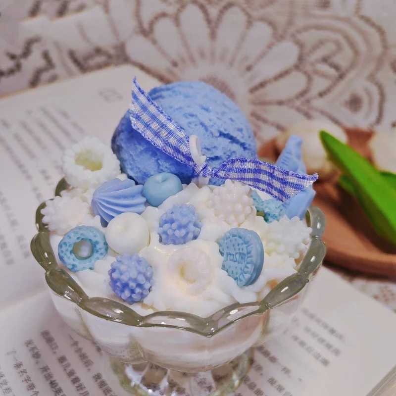 Icecream Candles Fake Dessert Food Scented Candles In Jars Wedding Gift for Guests Raspberry Jam Candle Home Decoration W250704