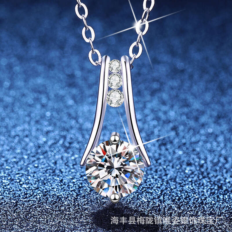Hot S925ale S925 S925terling S925ier Pendant S925imple Light MoiS925S925anite Necklace for Women 996