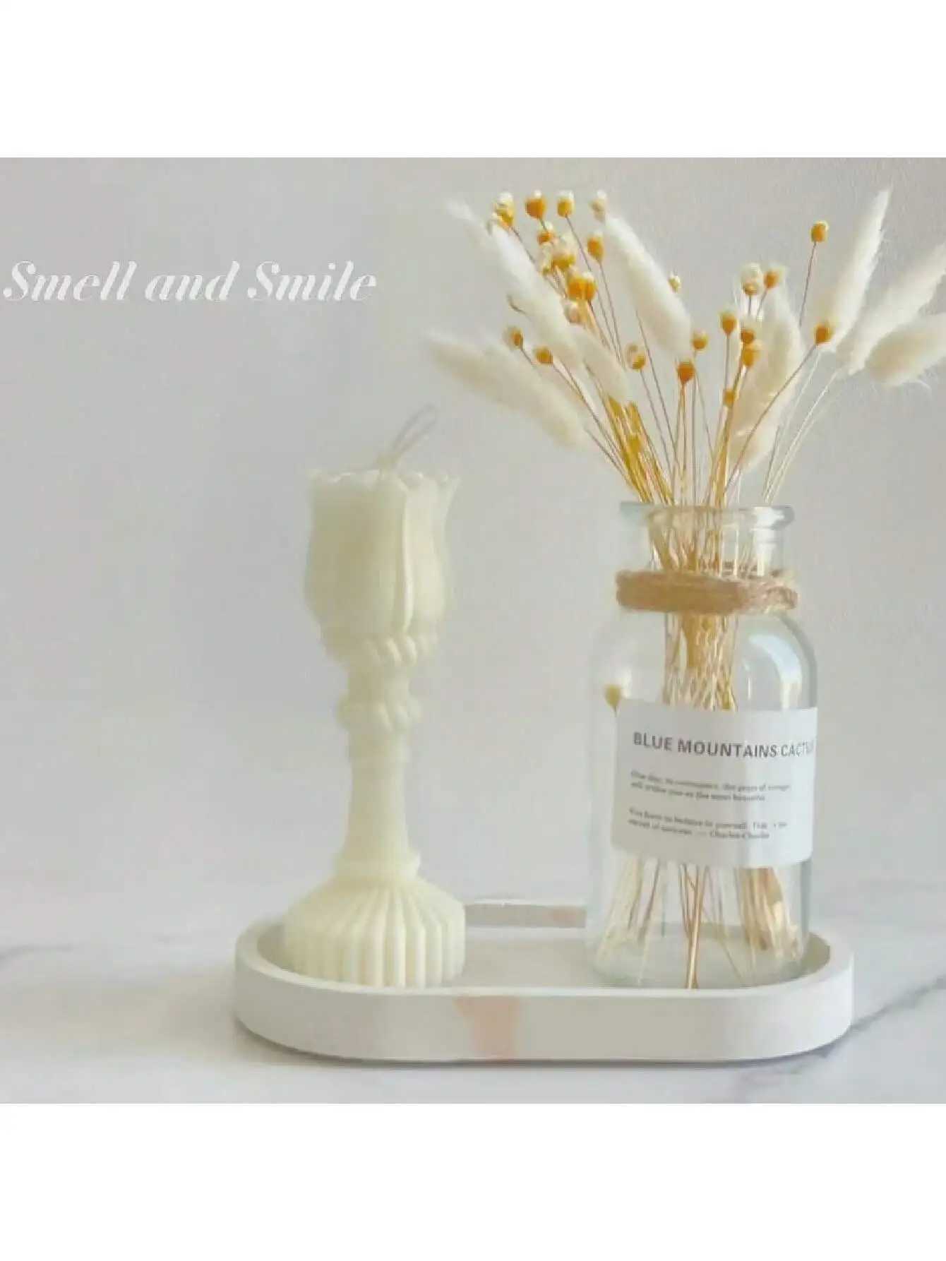 1PC Tulip Soy Wax Candle - Floral Scented Handmade Gift | Relaxing Aromatherapy for Home Bath Yoga | Birthday Christmas W250704