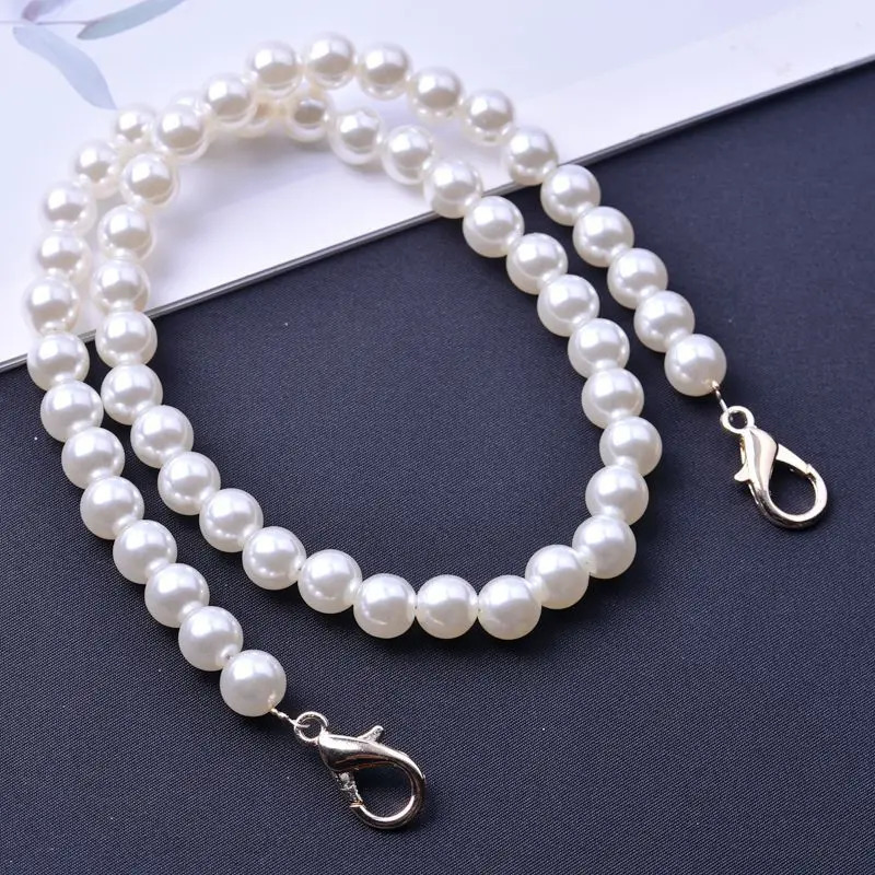 1Pc 30cm50cm70cm90cm Handbag Replacement Big Pearls Chain Shoulder Bag Strap DIY Purse Chains Handles Bag Accessories 250704