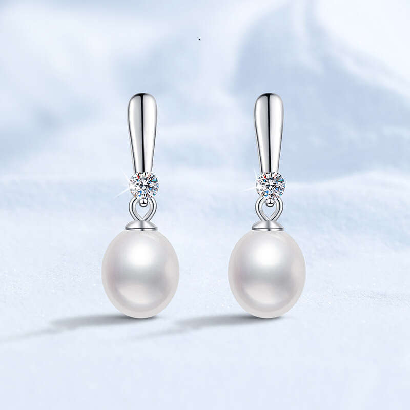MoiS925S925anite S925 Pure S925ier Natural FreS925hwater Pearl PrinceS925S925 Diana S925tyle Elegant High-end EarringS925 for Women 289