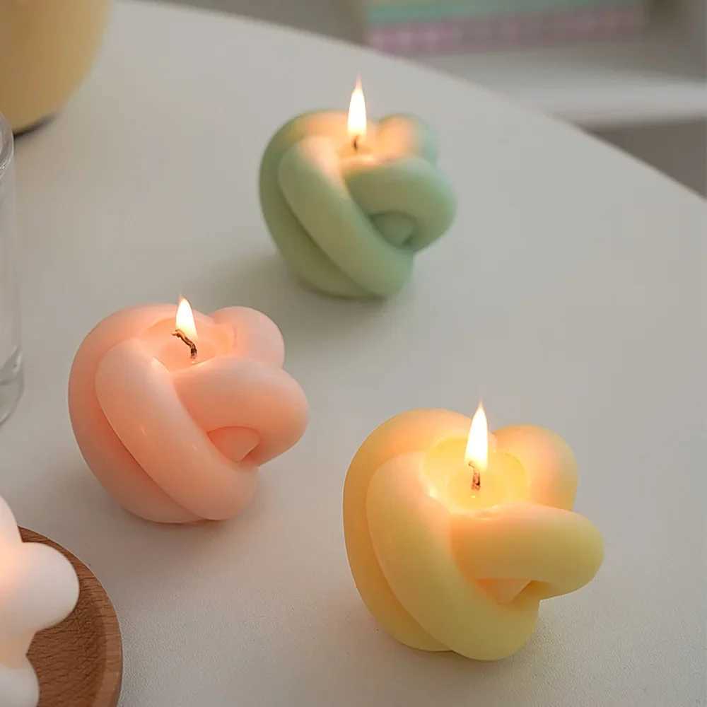 Three-Dimensional Knot Creative Scented Candle Geometric Ornament Souvenir Thick Wool Styling Twist Ball Home Decoration W250704