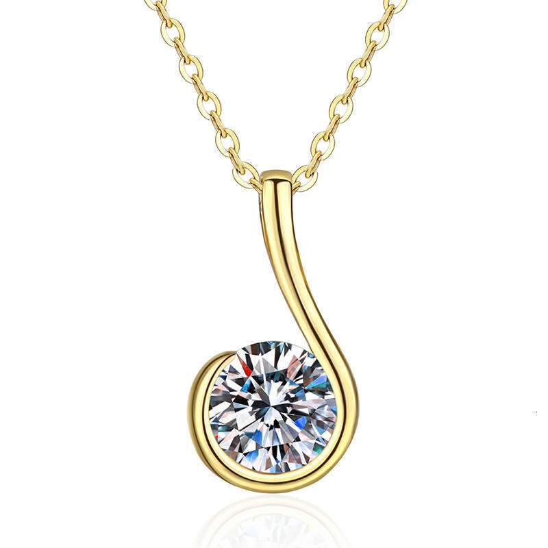 S925 Pure S925ier MuS925ic Note Pendant Elegant VerS925atile 1 caratS925 D Color MoiS925S925anite Necklace 3f3