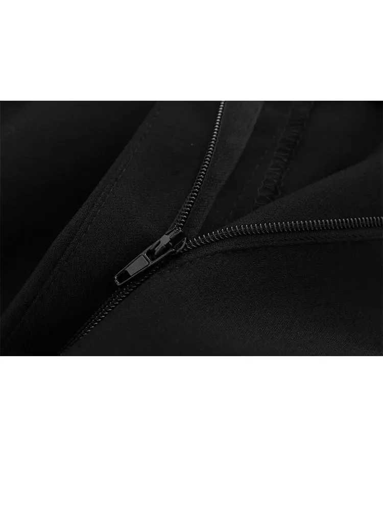 TRAFZA Womens Slveless Vest Suit V-neck Single-breasted High Waist Side Pocket Womens Straight Leg Pants Business Suits X250704