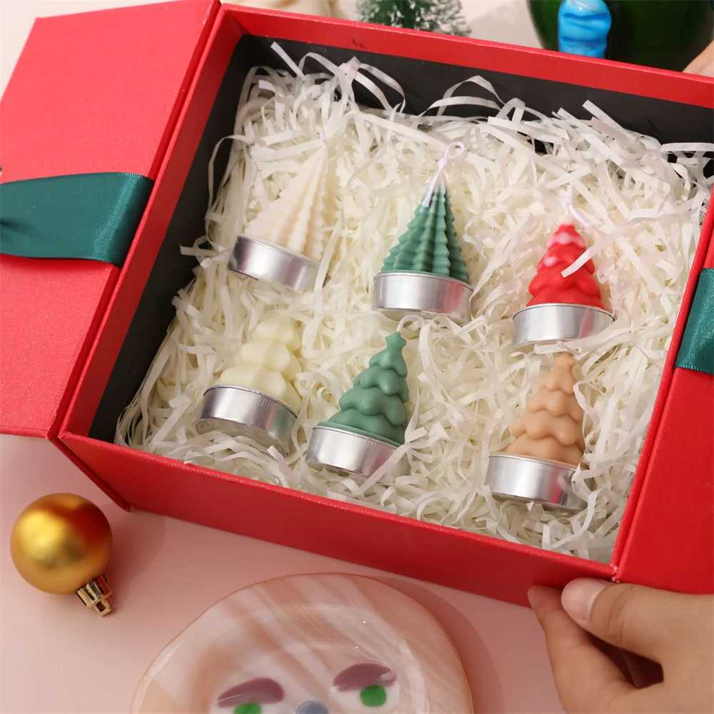 Mini Christmas Tree Silicone Mold DIY Scented Candle Soap Mould Handmade Christmas Candle Making Mould Supplies W250704