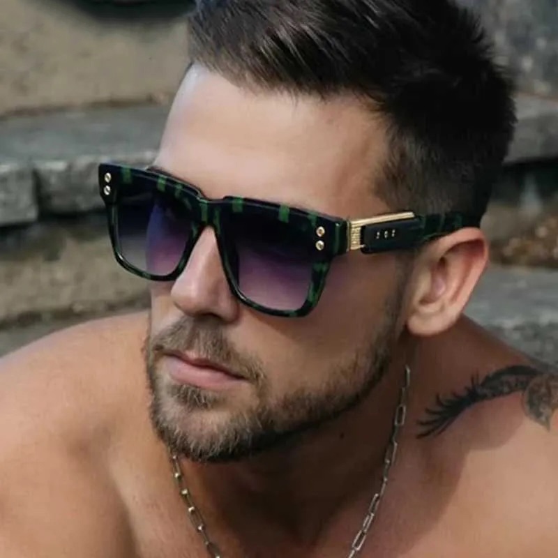 CB Oversized Classic Square Sunglasses Men Luxury Brand Design Vintage Trendy Rero Sun Glasses For Male Driving Eyewear UV400
