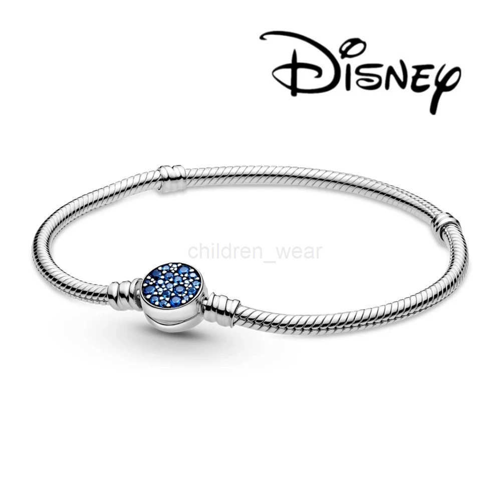 Disney Suitable for Disney 2024 New Mickey Mouse Button Instant Snake Chain Bracelet Accessories Lady Jewelry Gifts W20250725