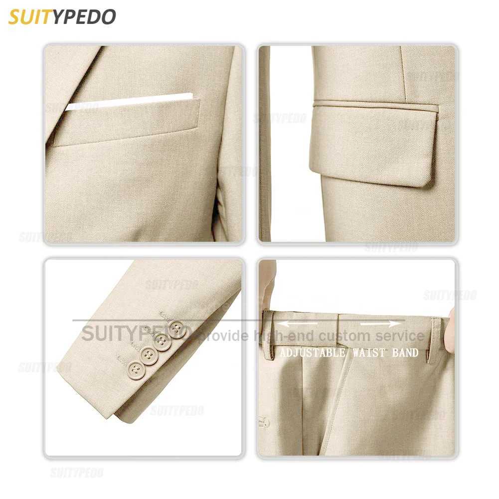Elegant Men Suit Sets Wedding Banquet Groomsman Tailor-made Formal Outfits Fashion Party Slim Fit Blazer Vest Pants 3 Pieces X250704