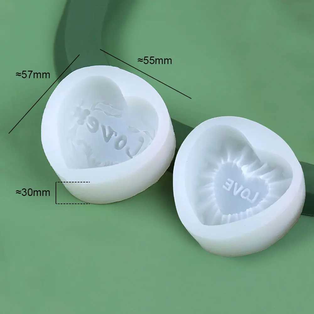 For Fun Heart Shaped Silicone Mold DIY Aromatherapy Candle Mold Handmade Soap Plaster Cake Chocolate Baking Tool Gift Decoration W250704