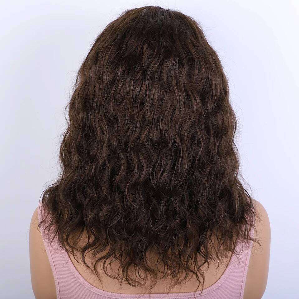 Sleek 33 Human For Women 100% Real Ready To Wear Short Wig 4# Brown Colored Bodywave Hair Wigs