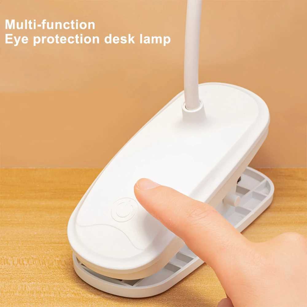 360 Flexible Study Table Lamp with Clip USB Dimmable Night Desk Lamp Bedside Night Light for Bedroom Study Reading Office Work XJ250703